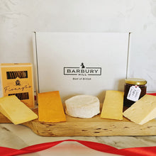 Load image into Gallery viewer, Torpenhow Organic Five Cheese Selection Box with crackers and chutney
